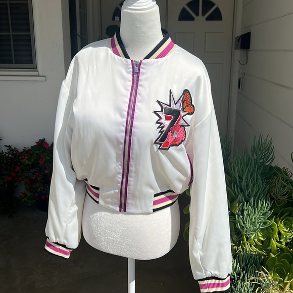 Maje Satin Bomber Jacket - Picture 2 of 14